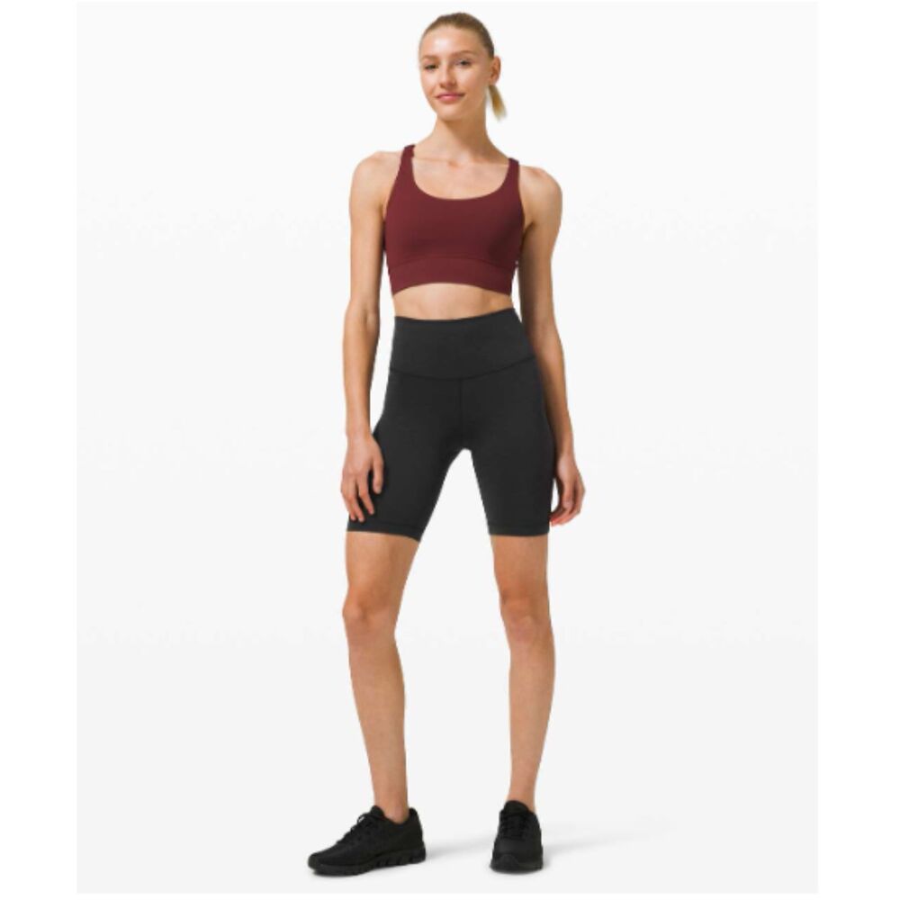 Lululemon Wunder Train High Rise Short 8" Heathered Black Size 4 Like New